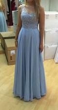 Blue Illusion Prom Dress -