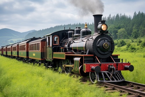 Steam train canvas picture - train,