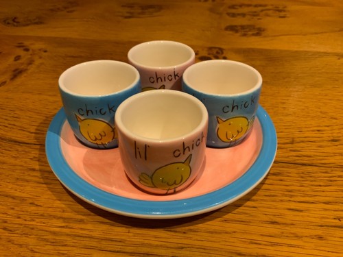 Handpainted egg cups and