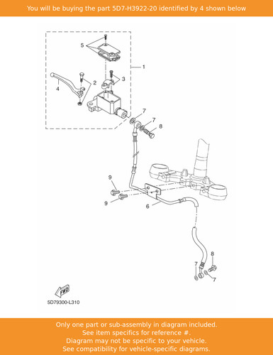 Yamaha lever 5d7 h3922 20 - 2,, 5d7-h3922-20
