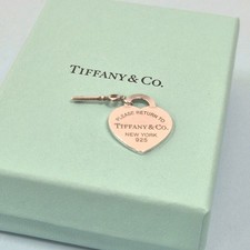 Tiffany & Co. Return To Heart & Key Sterling Silver Pendant Charm For Necklace