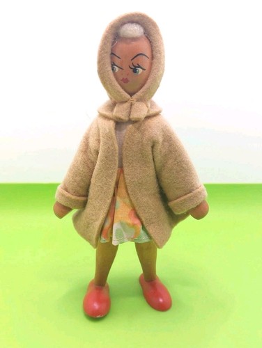 Vintage polish wooden doll - wooden,