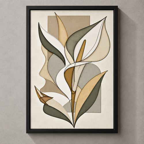Mid century botanical wall - century,
