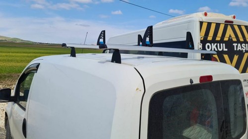 Silver ladder roof rack cross - ladder,