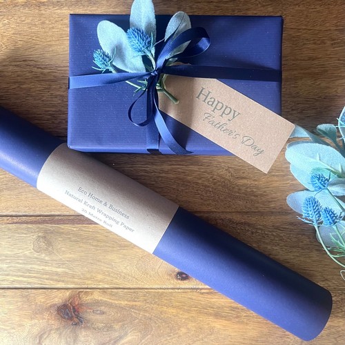 Wrapping paper navy blue kraft - wrapping,