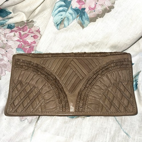 Women leather jigsaw clutch - leather,