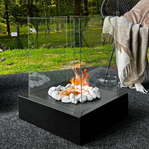 Sunset garden fireplace black - garden,