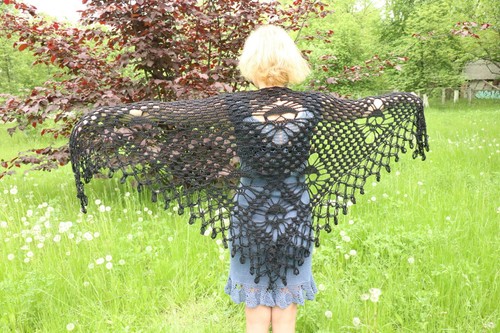 Handmade black skull crochet - handmade,