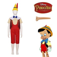 Adult*Pinocchio Kids Cosplay Costume Halloween Party Show Costume With Long Nose