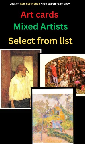 Unused art cards mixed - cards,