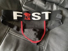 Mens Fist Logo Jock Black With