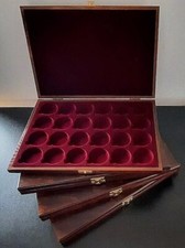 Wooden silver gold coin tray - gold,