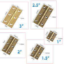 Antique Brass Doors Butt Hinges 1" 1.5" 2" 2.5" 3" Jewelry Box Gate Retro Screws
