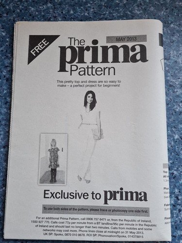 Sewing pattern prima - pattern, magazine