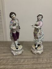Antique 19th Century Rudolstadt Volkstedt Courting Couple Porcelain Figurines