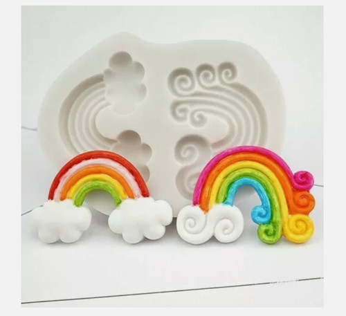 Rainbow silicone fondant - rainbow,