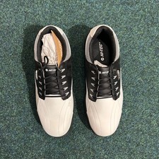 Hi-Tec Dri-Tec G 300 Golf Shoes Men's Leather Footwear White/Black UK 7