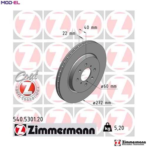 Brake disc 540 5301 for - 540.5301.20,