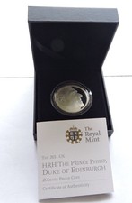 2011 Royal Mint Silver Proof £5 Prince Philip 80th Birthday Cased With COA
