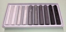 KONIG Wax Filler Sticks x 10 - Mixed RAL GREYS, BLACKS & WHITE Soft Wax/Hard Wax
