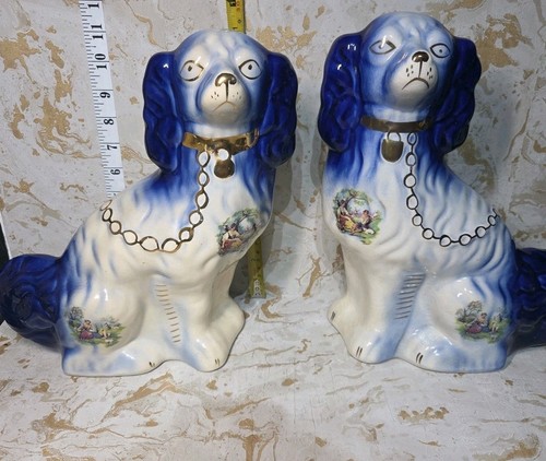 Pair blue floral romantic - of,