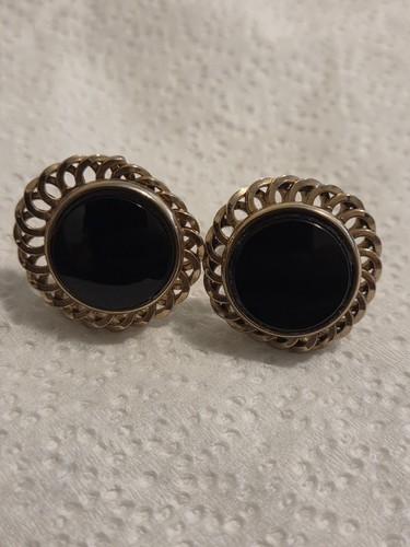 Vintage gold tone black - vintage,