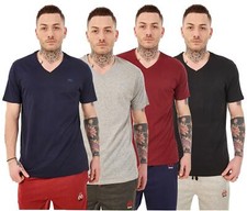 Mens Plain V Neck 100% Cotton T-Shirts Slim fit Casual Formal Shirt Top M to XXL
