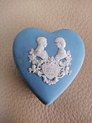 Wedgwood blue jasperware heart - blue,