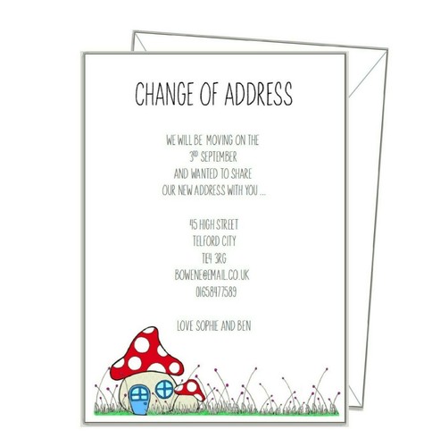 Change address personalised - of,