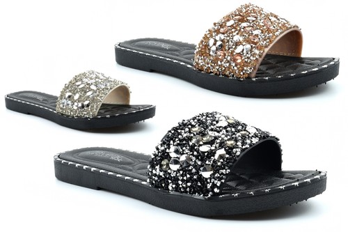 Womens glitter sliders girls - glitter,