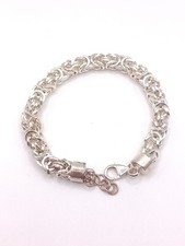 Sterling Silver Byzantine Bracelet, Great Condition.