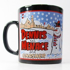 Dennis the Menace & Gnasher - Christmas Mug by Kilncraft (1992 DC Thomson)