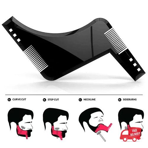 Fashion beard styling template - beard,