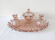 Vintage Glass Vanity Dressing Table Set Libochovice