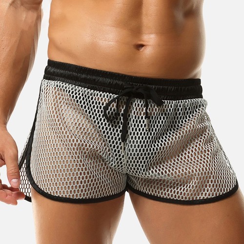 Mens mesh sheer fitness sports - mesh,