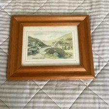 Cornwall Framed Art Print Boscastle Cornwall 10x7 Landscape Scene Condition V.G.