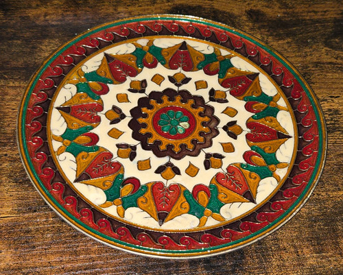 Vtg enamel mosaic - enamel,