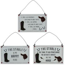 Horse Lovers Plaque Stables