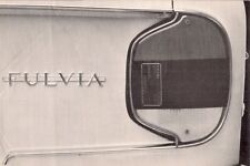 Lancia Fulvia Berlina 1300 1969-1970 UK Market Multilingual Foldout Brochure