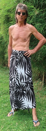 White black palm tree leaves - black,