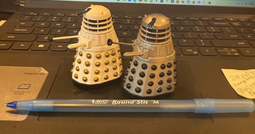 Two daleks silver - daleks, and