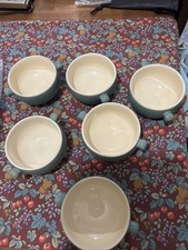 Denby Manor Green Small Individual Casserole Dishes With Handles VGC x6