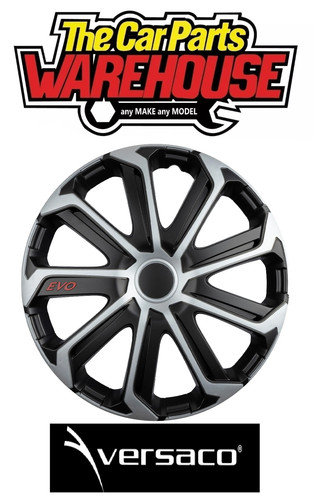 Black silver wheel trims - 14", /