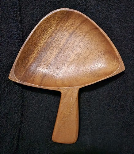 Large vintage wooden mushroom - large,