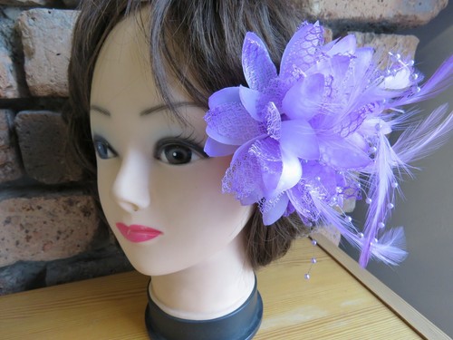 Hair flowers fascinator large - flowers,