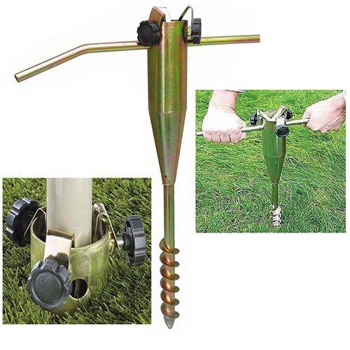 Screw metal ground spike - in,