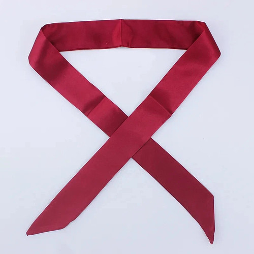Skinny long silk scarf - silk,