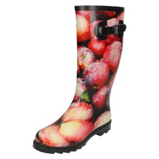 Ladies Spot On Apple Print *Wellington Boot*
