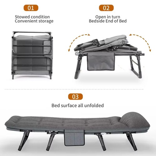 Single folding bed - folding, camping