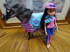Chad Valley Pony Parade Brown Horse & doll action Figure Toy Collectable